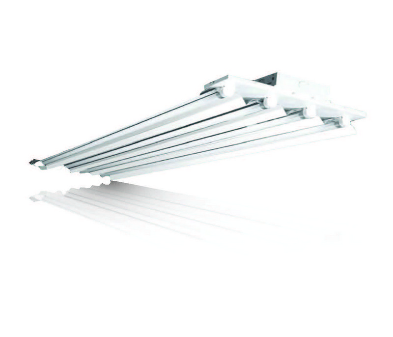 An efficient light duty fluorescent High Bay available with 4 lamps T5 or T8.